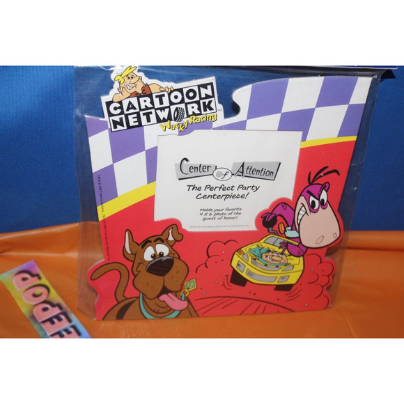 Cartoon Network Centerpiece Photo Frame 97 American Greetings Flintstones Scooby - Picture 1 of 3